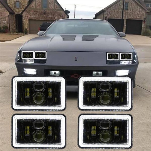 4x6 İnç Üçüncü Nesil Camaro Halo Farlar 1982-1992 Üçüncü Nesil Camaro Led Farlar