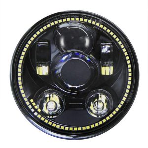 NOKTA E-Mark Onaylı 5.75 Inç LED Far Projektör Şeffaf Lens Çip Süper Parlak Su Geçirmez Harley Motosiklet Için