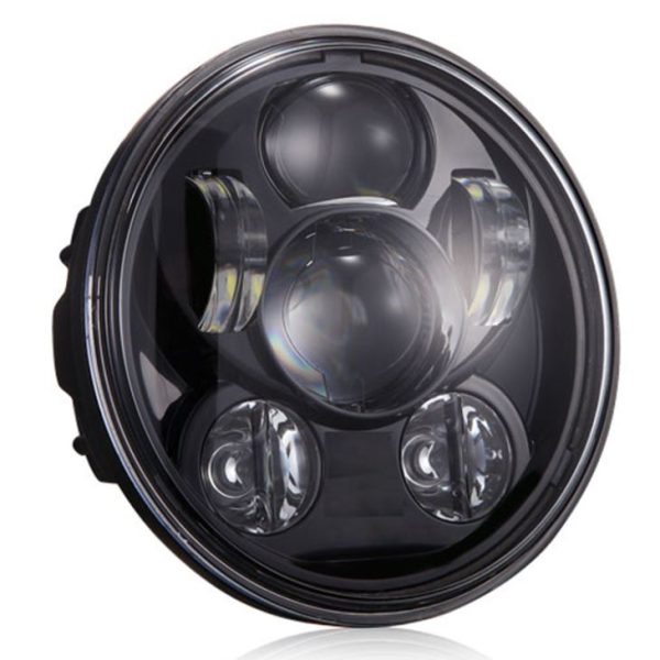 NOKTA Emark 5.75 Inç Led Hedalight Far Siyah Krom Harley Davidson Için Mühürlü Kiriş