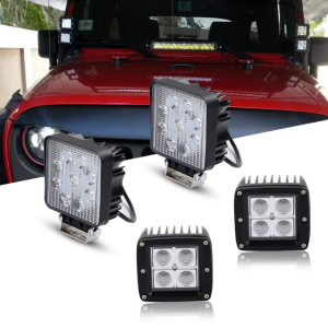 E-Mark 16 w LED İş Işık Spot / sel Işın Kare Çalışma Lambası Off-Road Için Jeep Için