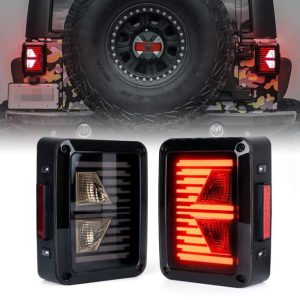 Jeep için Kuyruk Işık Ok Şekli Kuyruk Lambası Ters Led / dönüş / koşu / fren Arka Işık Araba Led Kuyruk Işık