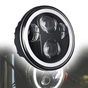Morsun 40w 5 3/4 İnç LED Far Projektör Harley Davidson Motosiklet Farları Siyah Krom
